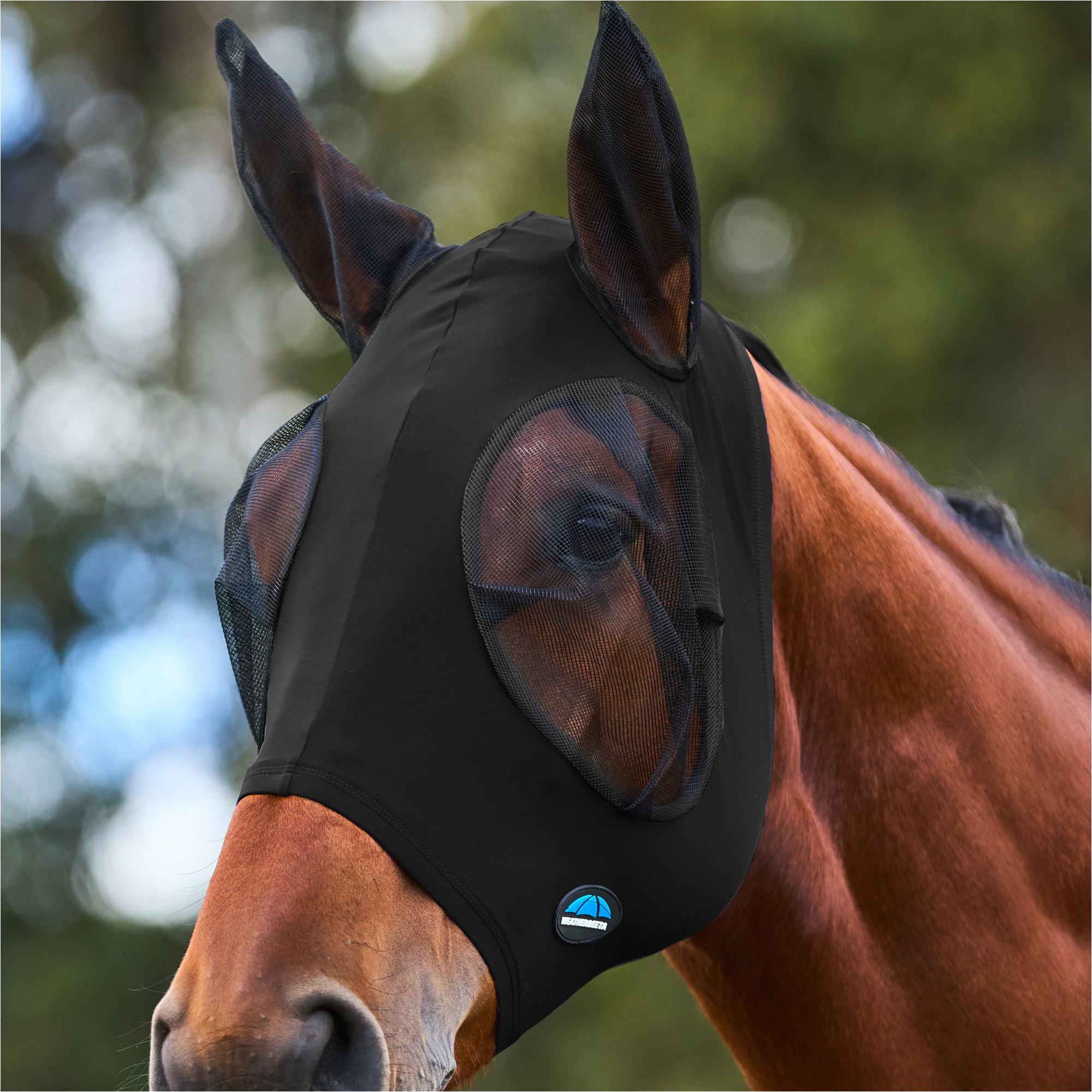 2026 WeatherBeeta Comfitec Stretch Fly Mask With Ears 1029736 - Black / Black